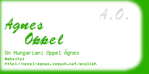 agnes oppel business card